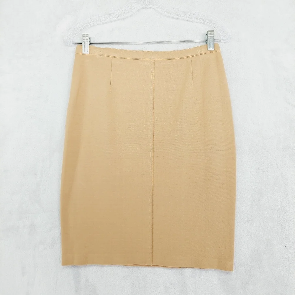 Club Monaco Cream Rayon Blend Pencil Skirt P5895